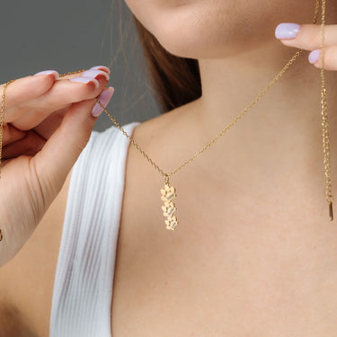 Paw Name Necklace - Custom Name Necklace - Personalized Necklace - Necklace for Best Friend - Gifts for Mother's Day Necklace Gold / 1 Paw Brother & Sisters